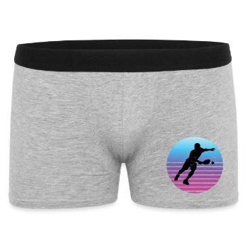 Pickleballer Geschenkidee für Pickleballsport Fans - Männer Boxer Shorts - Grau meliert - Vorne
