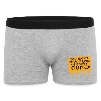 On ne peut pas verser dans un gobelet vide Soins personnels - Boxer Homme - gris chiné - Devant
