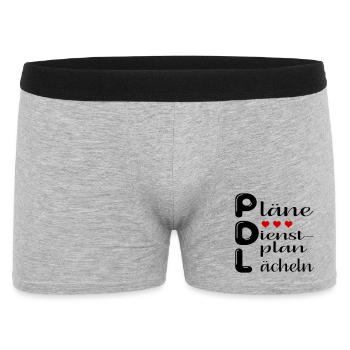 Pflegedienstleitung Pläne - Männer Boxer Shorts - Grau meliert - Vorne