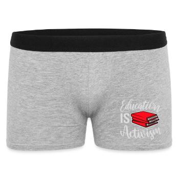 L’éducation est activisme Bildung Aktivismus Déclaration - Boxer Homme - gris chiné - Devant