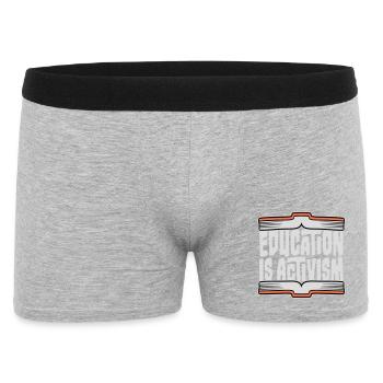 L’éducation est activisme Bildung Aktivismus Déclaration - Boxer Homme - gris chiné - Devant