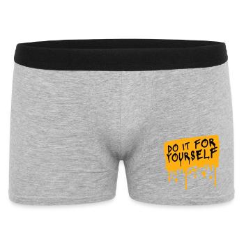 Do It For Yourself Inspirierend Selbstliebe Zitat - Männer Boxer Shorts - Grau meliert - Vorne