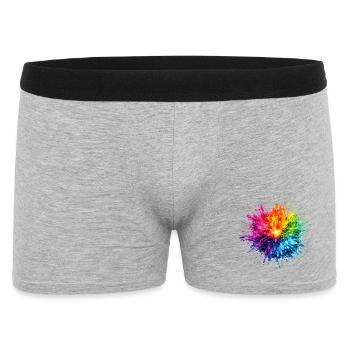digitale_explosion - Männer Boxer Shorts - Grau meliert - Vorne