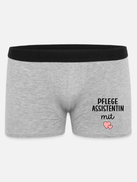 Pflegeassistentin Pflegefachassistenz - Männer Boxer Shorts - Grau meliert
