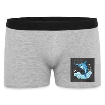 Water dolphin jumping motif - Men's Boxer Shorts - heather grey - Front