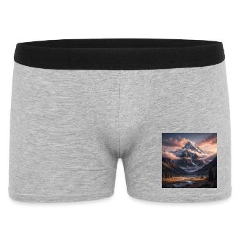 Mountains - Men's Boxer Shorts - heather grey - Front