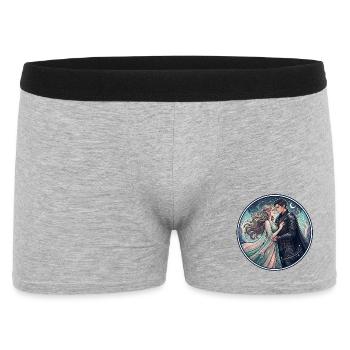 Amour des Elfes de la Nuit au Clair de Lune dans la Forêt des Étoiles - Boxer Homme - gris chiné - Devant