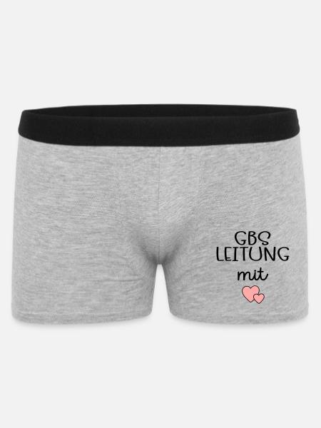 Bildung Betreuung Leitung - Männer Boxer Shorts - Grau meliert
