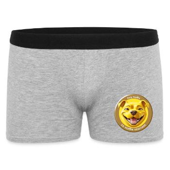 Stafficone Badge simulé souriant - 053c - Boxer Homme - gris chiné - Devant