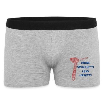 fun spaghetti design - Men's Boxer Shorts - heather grey - Front