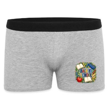 Back to School Books and Supplies - Men's Boxer Shorts - heather grey - Front