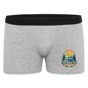 Familienreise 2026 Camper Vintage - Männer Boxer Shorts - Grau meliert - Vorne