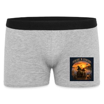 Verliebt in Schweden - Männer Boxer Shorts - Grau meliert - Vorne