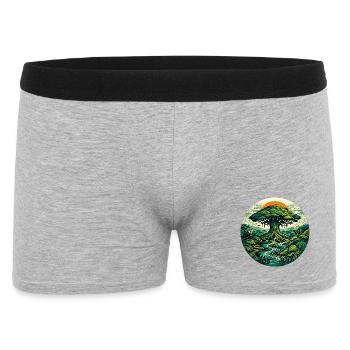 Traum vom Amazonas - Männer Boxer Shorts - Grau meliert - Vorne