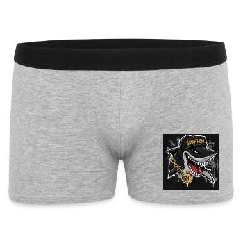 Shark SCARF'HEM Graffiti Streetwear - Männer Boxer Shorts - Grau meliert - Vorne