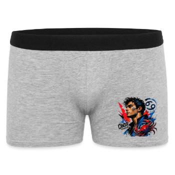 Krebs-Mann – Astrologie-Geschenk - Männer Boxer Shorts - Grau meliert - Vorne
