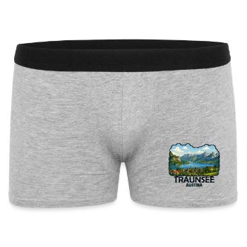 Traunsee - Männer Boxer Shorts - Grau meliert - Vorne