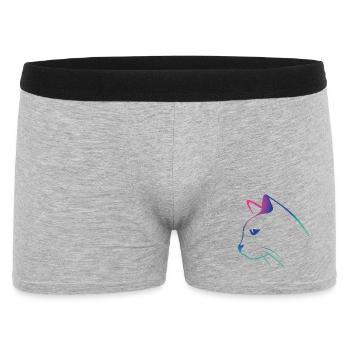 Cat-Line-Zeichnungsgradient - Männer Boxer Shorts - Grau meliert - Vorne