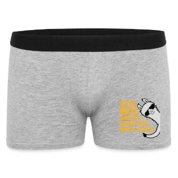 Social Media Seriously Harms Mental Health Lama - Männer Boxer Shorts - Grau meliert - Vorne
