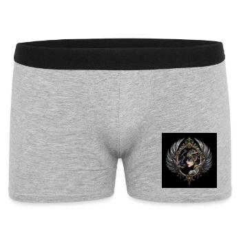 Night Touch: Tier und Maske - Männer Boxer Shorts - Grau meliert - Vorne