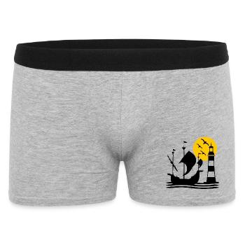 Segeln - Männer Boxer Shorts - Grau meliert - Vorne