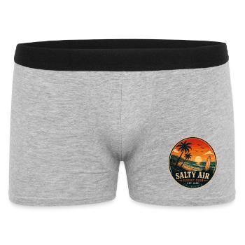 Salty Air Vintage-Küstengrafik - Männer Boxer Shorts - Grau meliert - Vorne