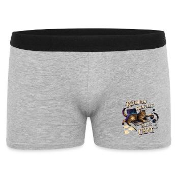 Réunion annulée par le chat - Boxer Homme - gris chiné - Devant