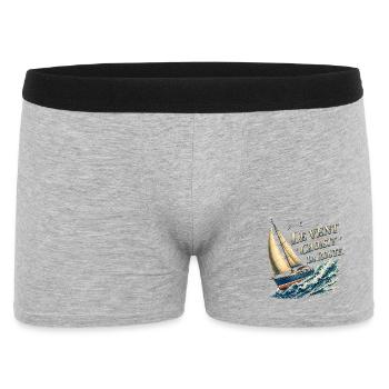 Vent et Voile: Route maritime - Boxer Homme - gris chiné - Devant