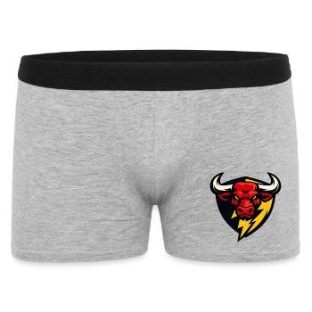 Roter Bullenblitz Schild - Men's Boxer Shorts - heather grey - Front