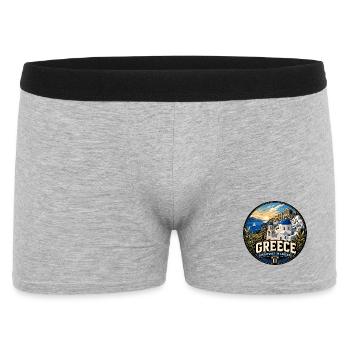 Emblème du cercle de voyage vintage grec - Boxer Homme - gris chiné - Devant