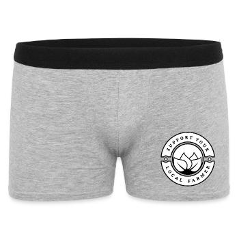 Support your local farmer - Natur & Landwirtschaft - Männer Boxer Shorts - Grau meliert - Vorne