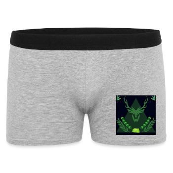 Forest spirit deer in triangle - Men's Boxer Shorts - heather grey - Front