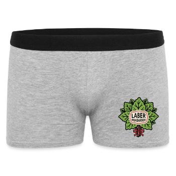 Rhabarber Laber Blätter Bouquet - Männer Boxer Shorts - Grau meliert - Vorne