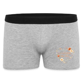 Lehrerin mit Herz! - Männer Boxer Shorts - Grau meliert - Vorne