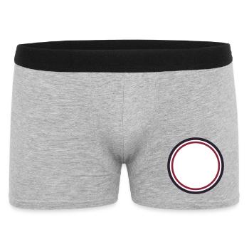 Cadre circulaire vide - Ajoutez votre propre design de texte - Boxer Homme - gris chiné - Devant