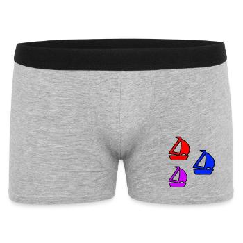 sailboats - Men's Boxer Shorts - heather grey - Front