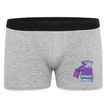 Lila Gargoyille - Männer Boxer Shorts - Grau meliert - Vorne