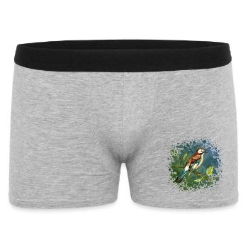 Oiseau coloré - Boxer Homme - gris chiné - Devant