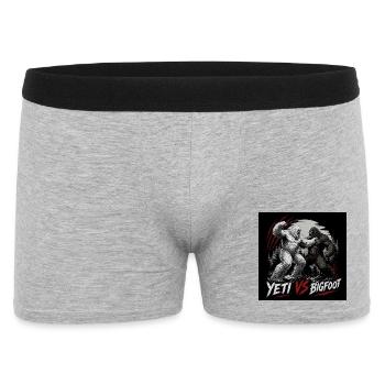 Yeti vs Bigfoot - Men's Boxer Shorts - heather grey - Front