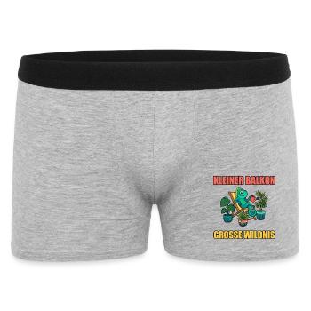 Kleiner Balkon, große Wildnis - Männer Boxer Shorts - Grau meliert - Vorne