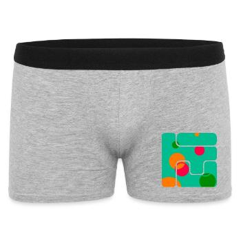 Formes géométriques : design artistique - Boxer Homme - gris chiné - Devant