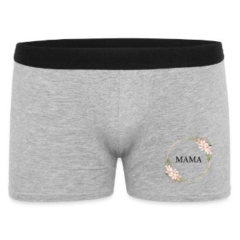 Anneau doré Cadre floral rose - Boxer Homme - gris chiné - Devant