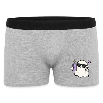 Gen Z Kawaii Ghost Selfie Cool Sunglasses Spooky C - Men's Boxer Shorts - heather grey - Front