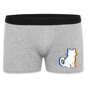 EDM Cat - Electronic Dance Music - Men's Boxer Shorts - heather grey - Front