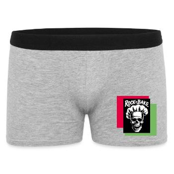 Motif de Cuisinier de Crâne à la Roche, Boulanger - Boxer Homme - gris chiné - Devant