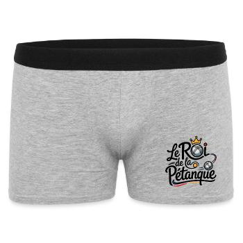 Le Roi de la Pétanque - Boxer Homme - gris chiné - Devant
