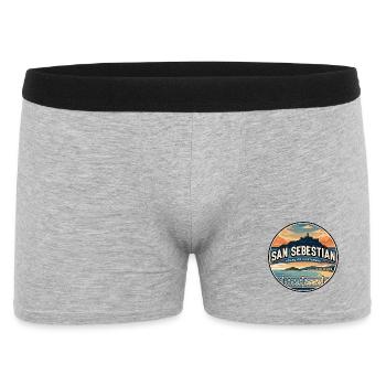 Insigne rétro de la La Concha de San Sebastian - Boxer Homme - gris chiné - Devant