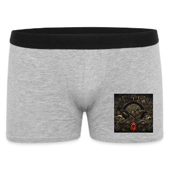 Mechanical whale with red gem - Men's Boxer Shorts - heather grey - Front