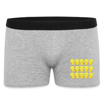 Niedliche Entengesichter - Männer Boxer Shorts - Grau meliert - Vorne