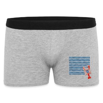 Hummer – Maritimes Retro Design - Männer Boxer Shorts - Grau meliert - Vorne